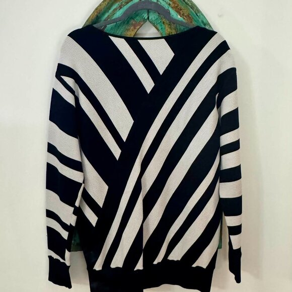 Grey by Jason Wu Oversize Black & White Stripe Sweater – Size Large - Picture 4 of 6